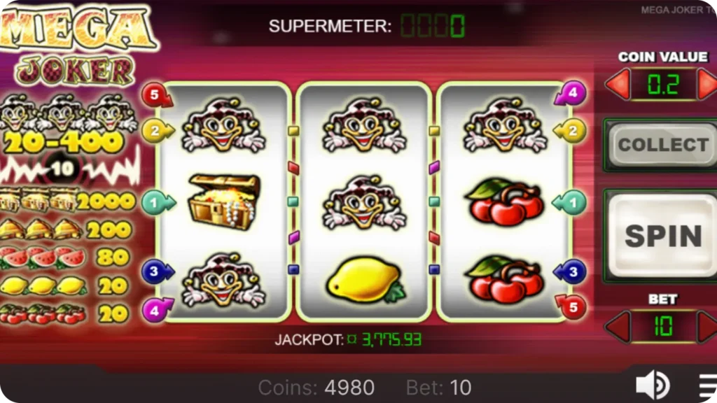 Theme and Graphics in game Mega Joker